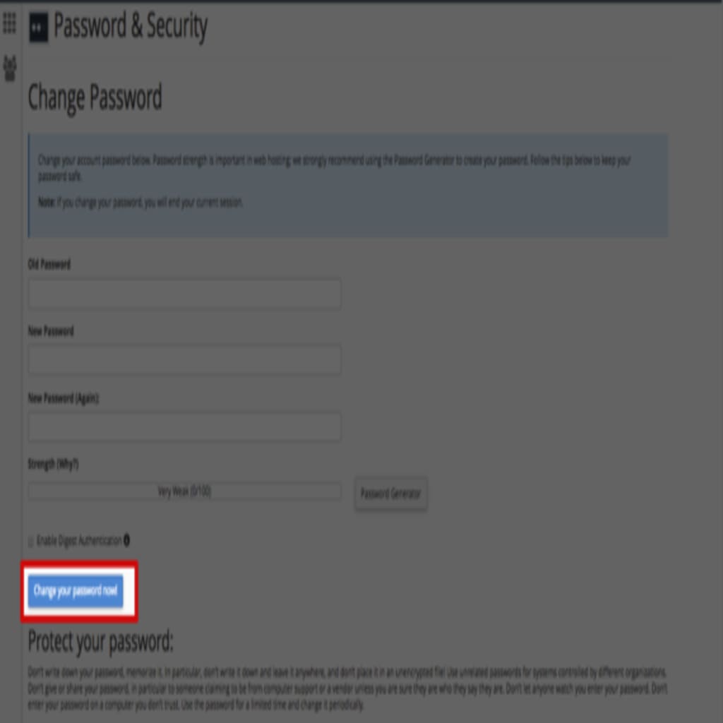 change password now button