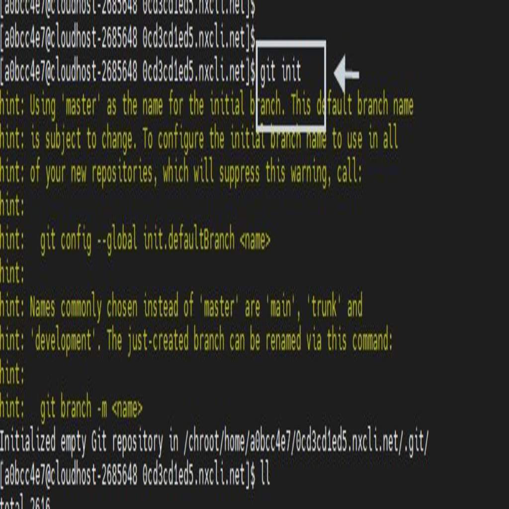 Git init command will help to create a new Repository.