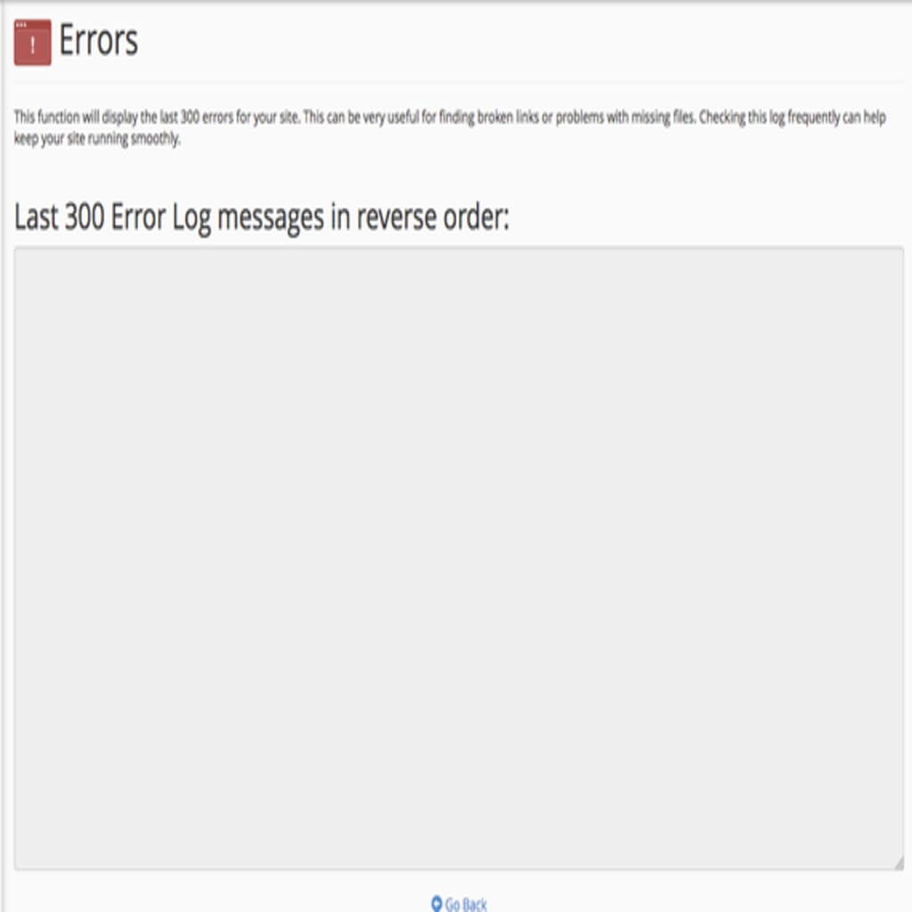 error log home page