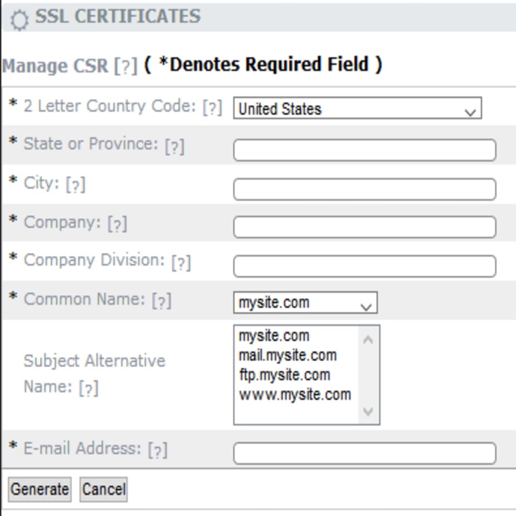 csr details screen
