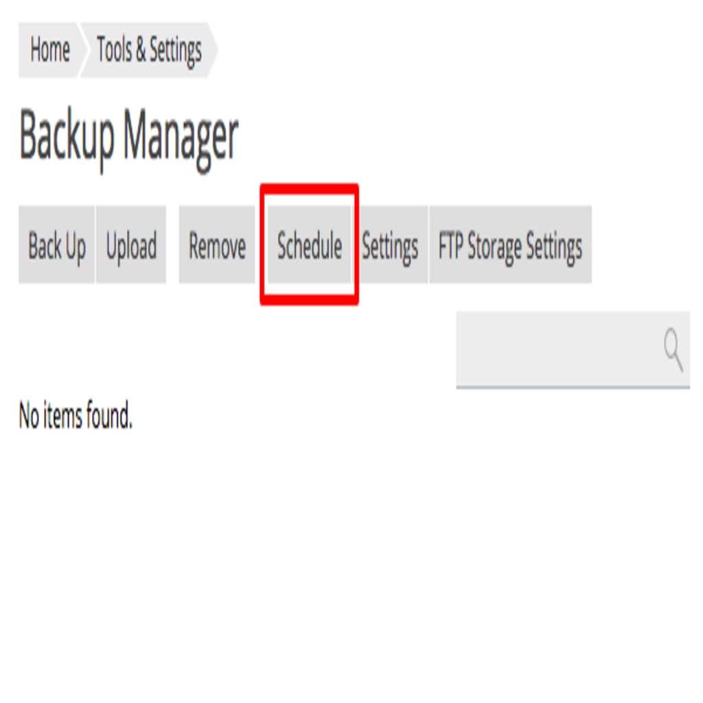 scheduling backups