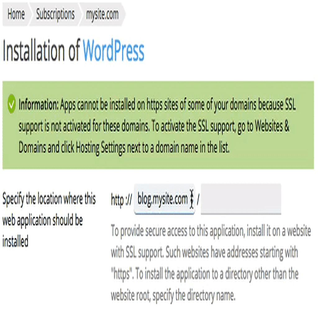 choosing a directory
