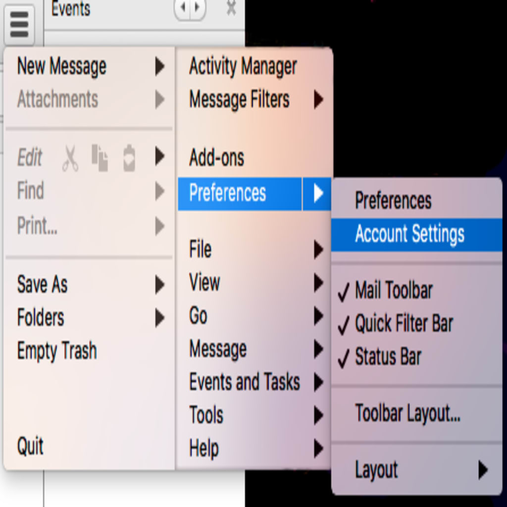 account settings
