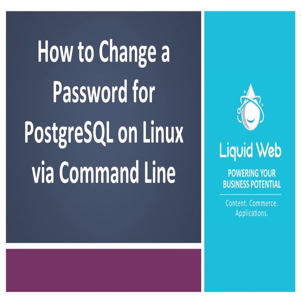 Change a Password for PostgreSQL on Linux via Command Line