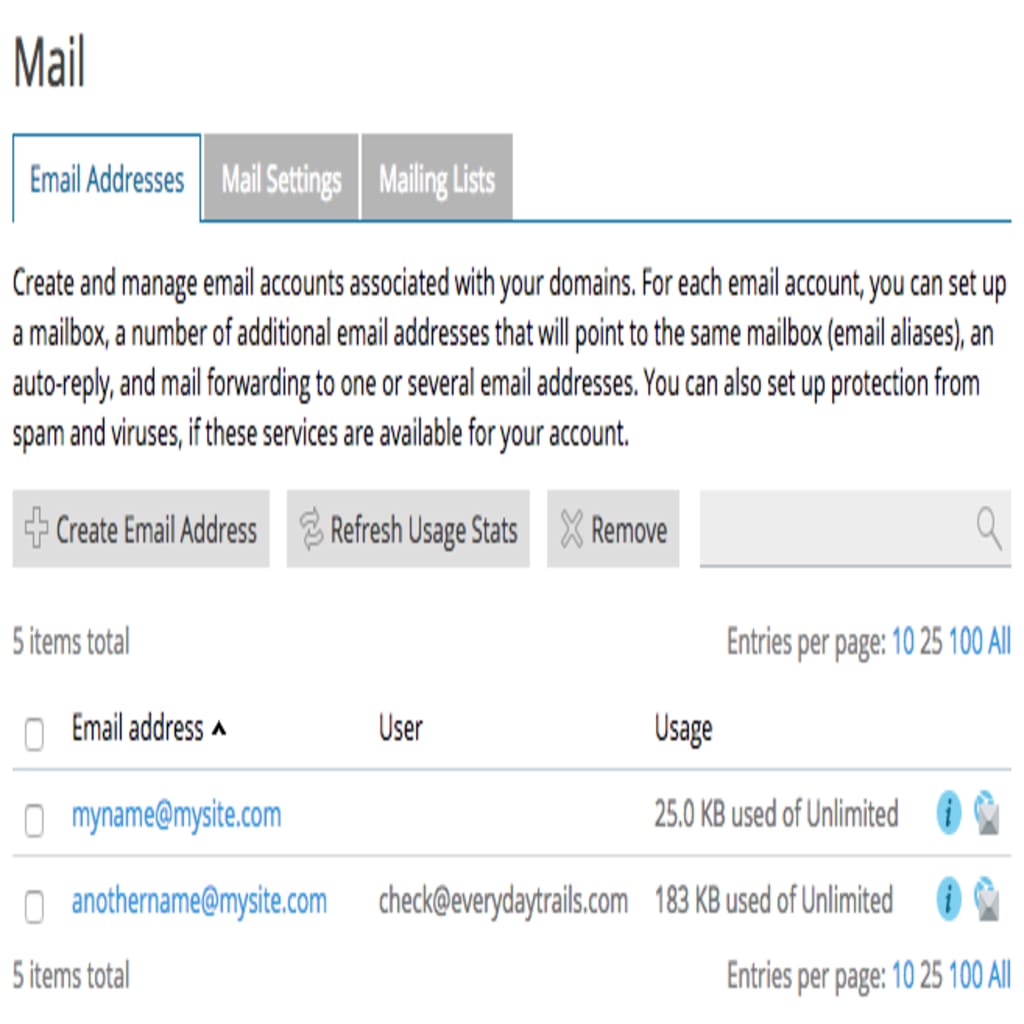 email address list