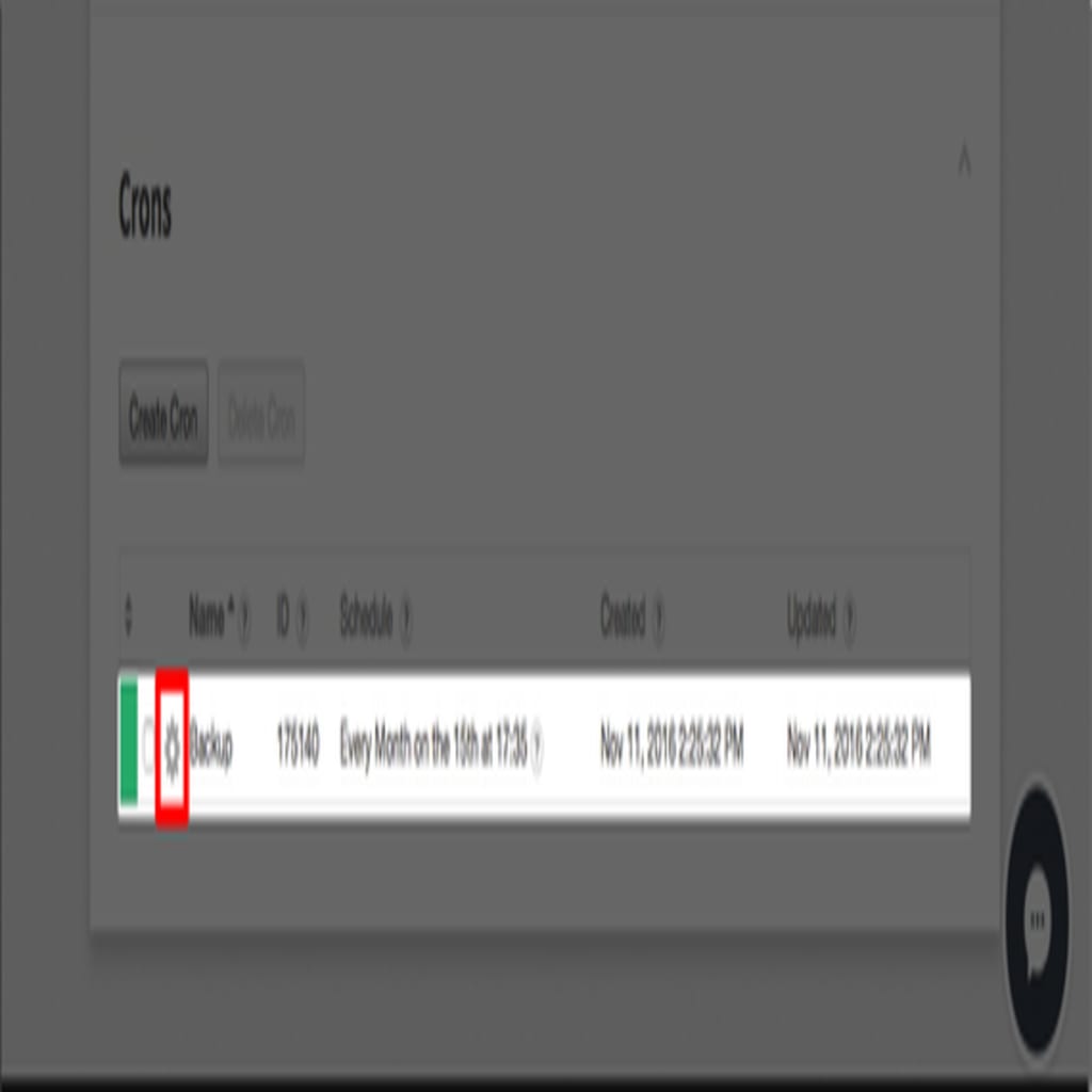 gear icon highlighted