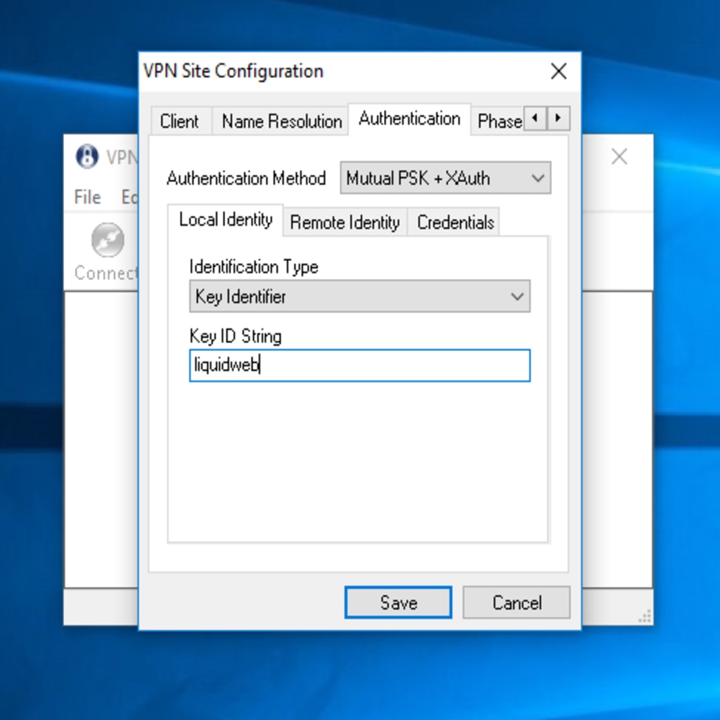 enter liquidweb key id string