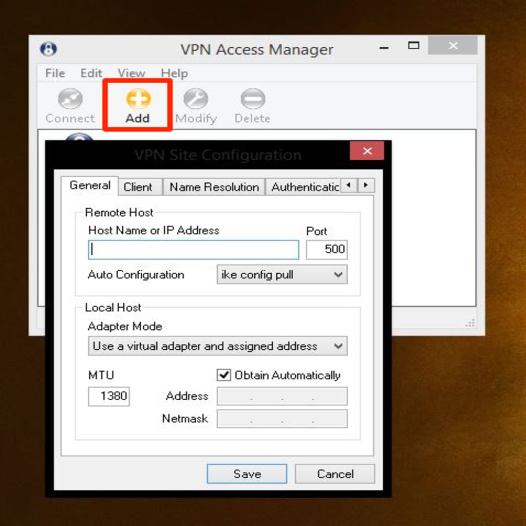 vpn access manager open