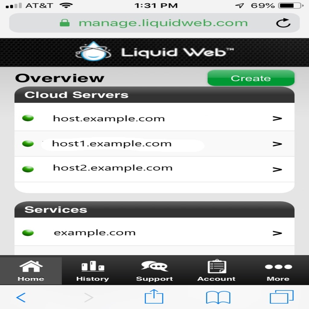 gif showing server dashboard