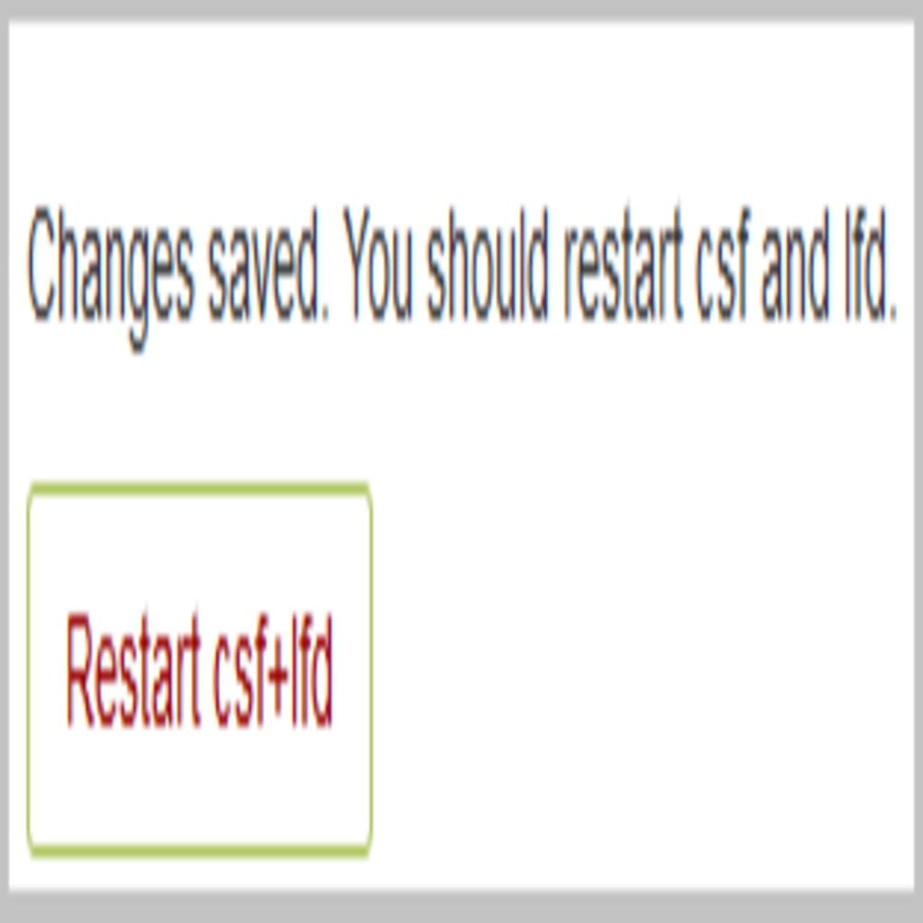restart csf button