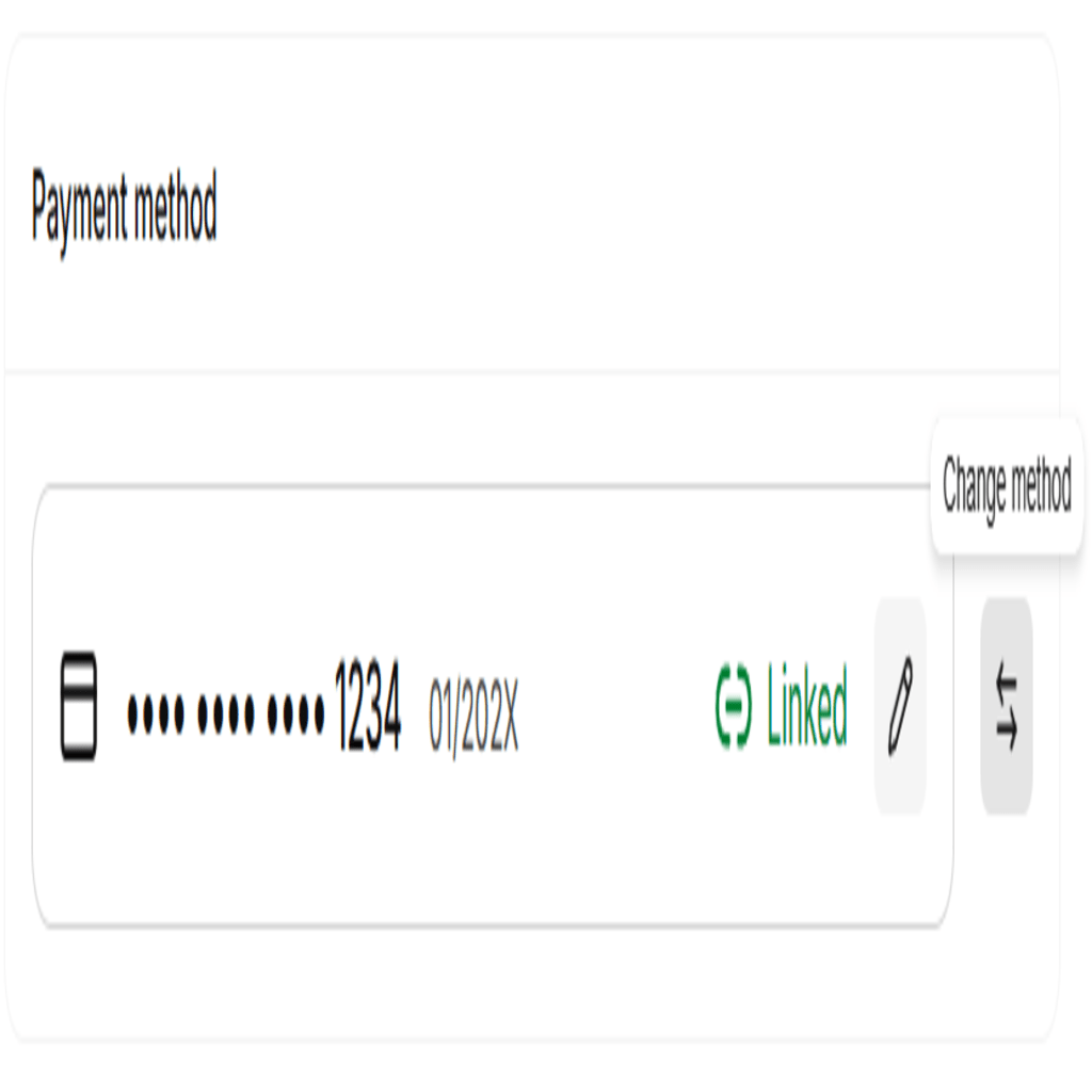 Change billing method