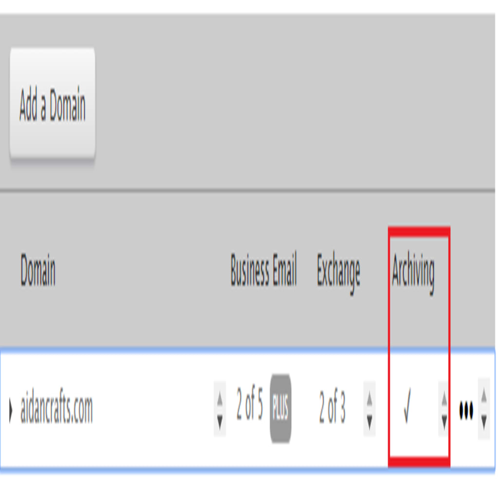 archiving status highlighted
