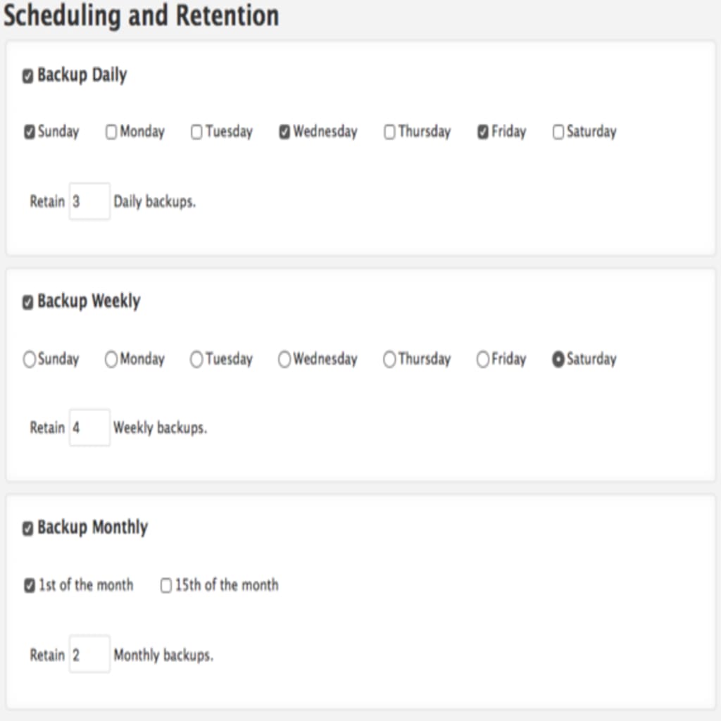 scheduling and retention