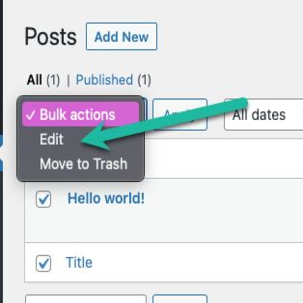 Select Edit from the dropdown menu.