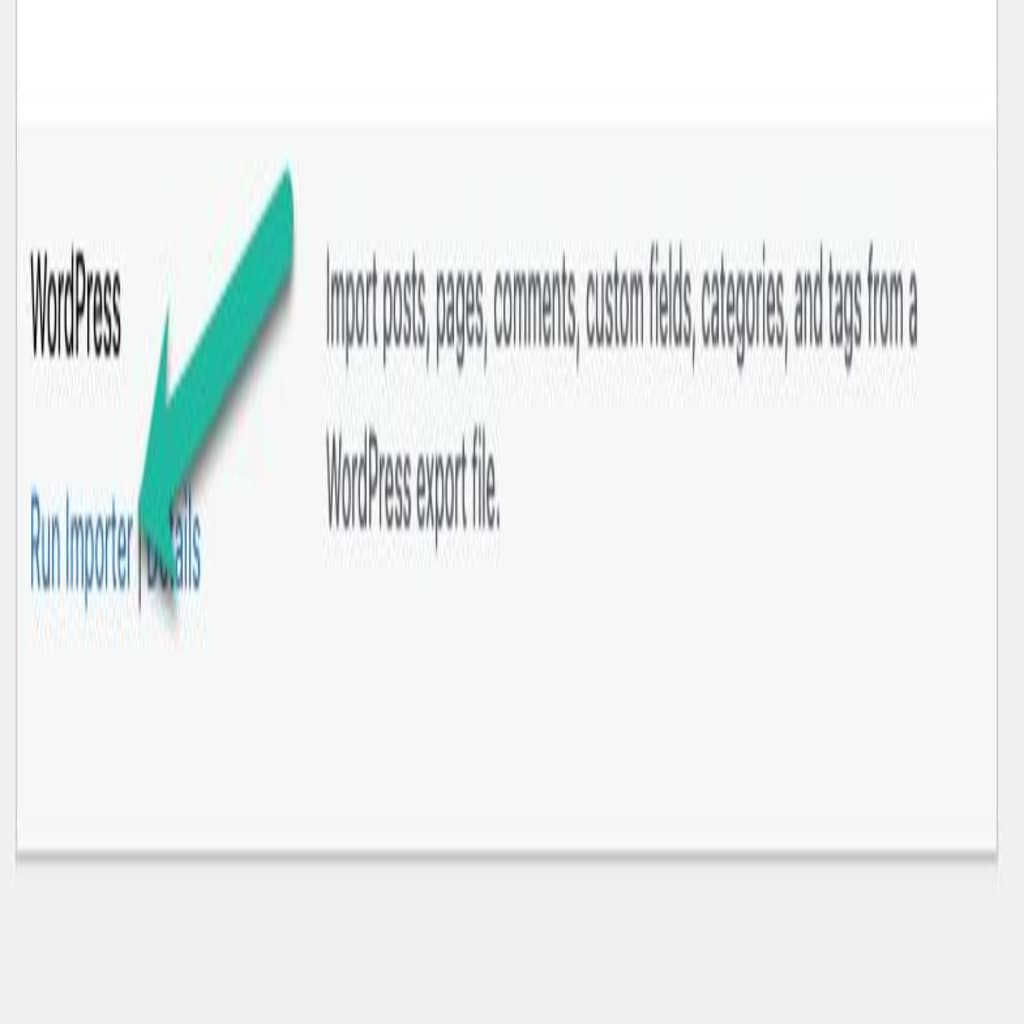 Run Importer Menu Option