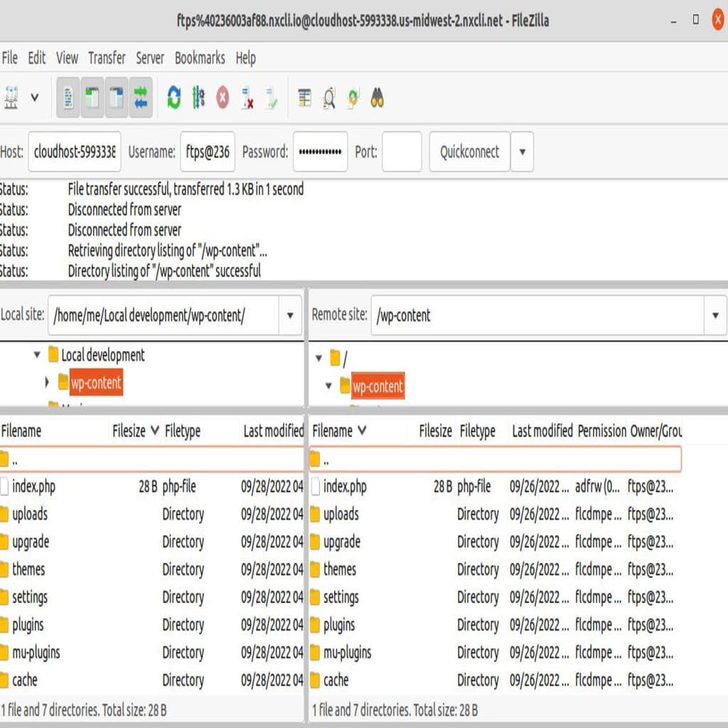 You can modify, remove, or download your website files, restore them from a backup, and even save a backup of your website to store it locally. The FileZilla FTPS client will ensure secure data transfer, so you do not have to worry about your data’s safety.