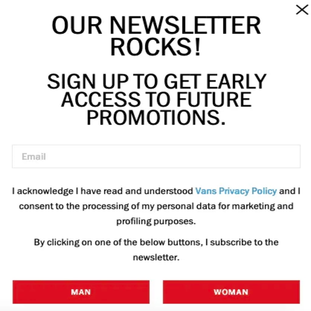 Opt in form example
