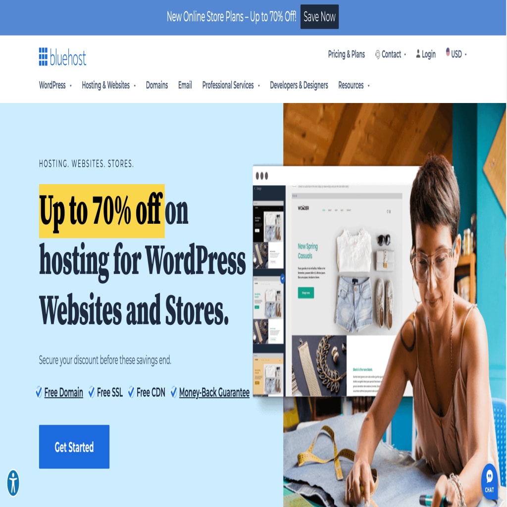 Bluehost is another GoDaddy alternative