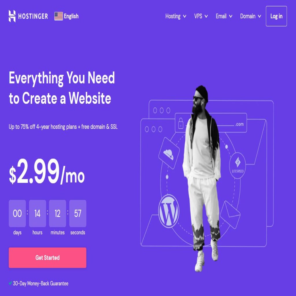 Best ecommerce hosting: Hostinger.