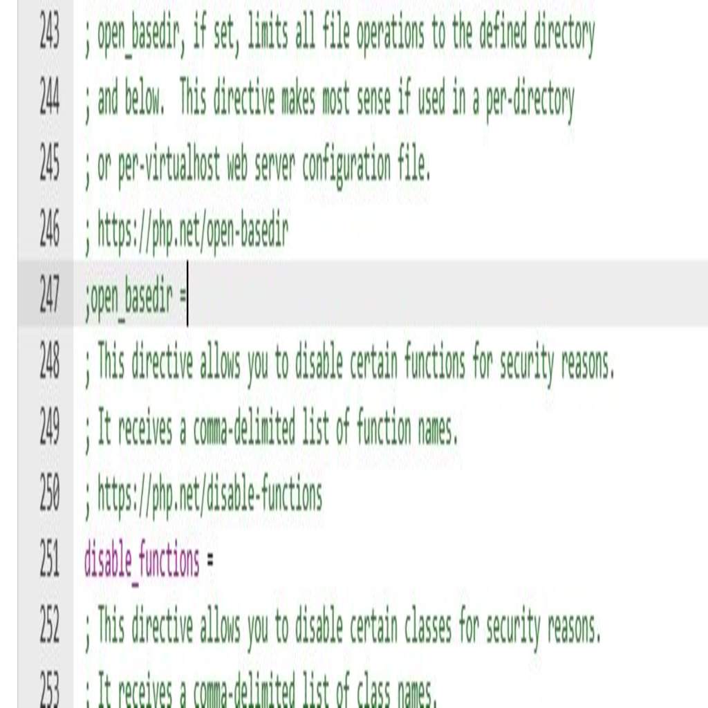 Disabling open_basedir by adding ; before it.