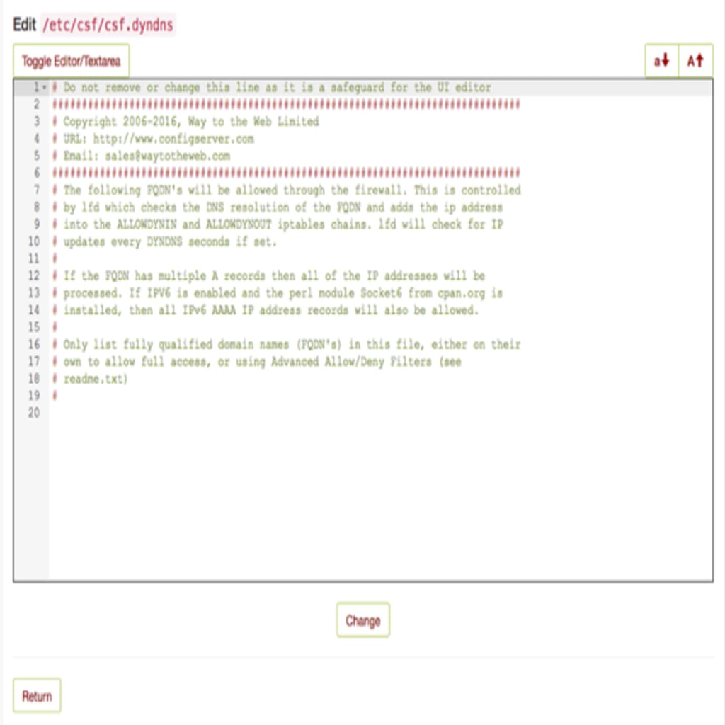 csf dynamic dns file
