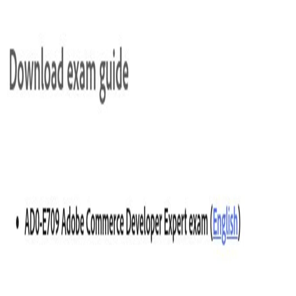 Download exam guide