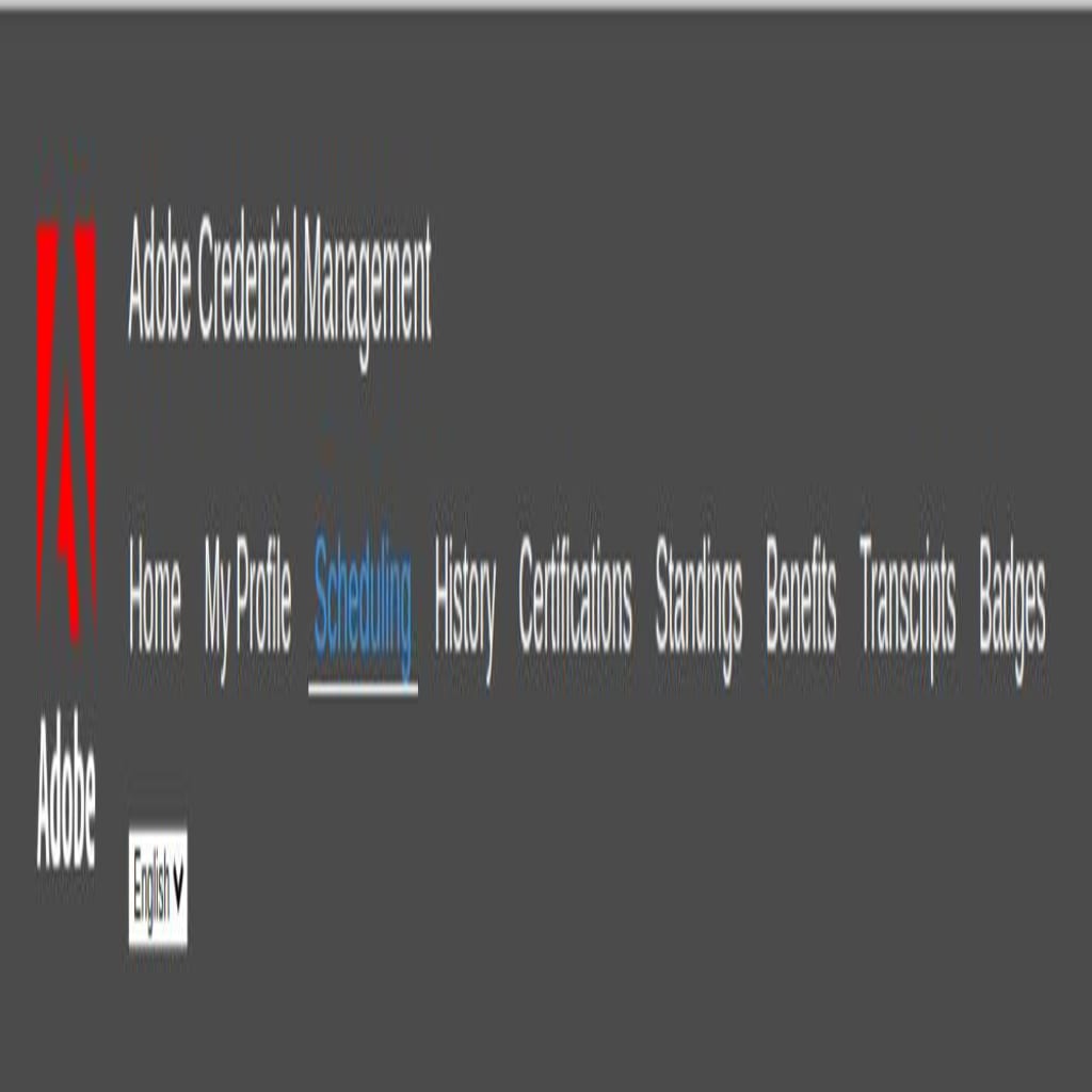 Click scheduling from the top menu to see the list of all current certifications Adobe offers