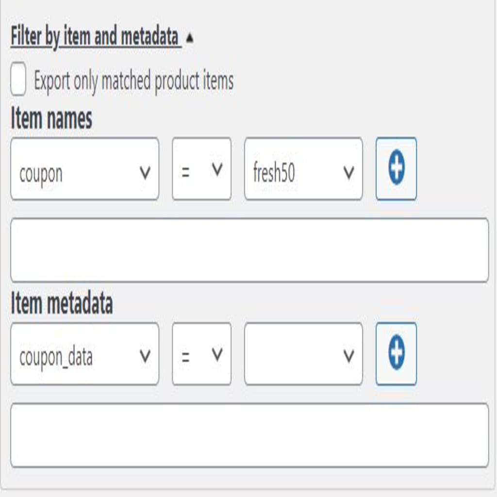Filter by Item and Metadata
