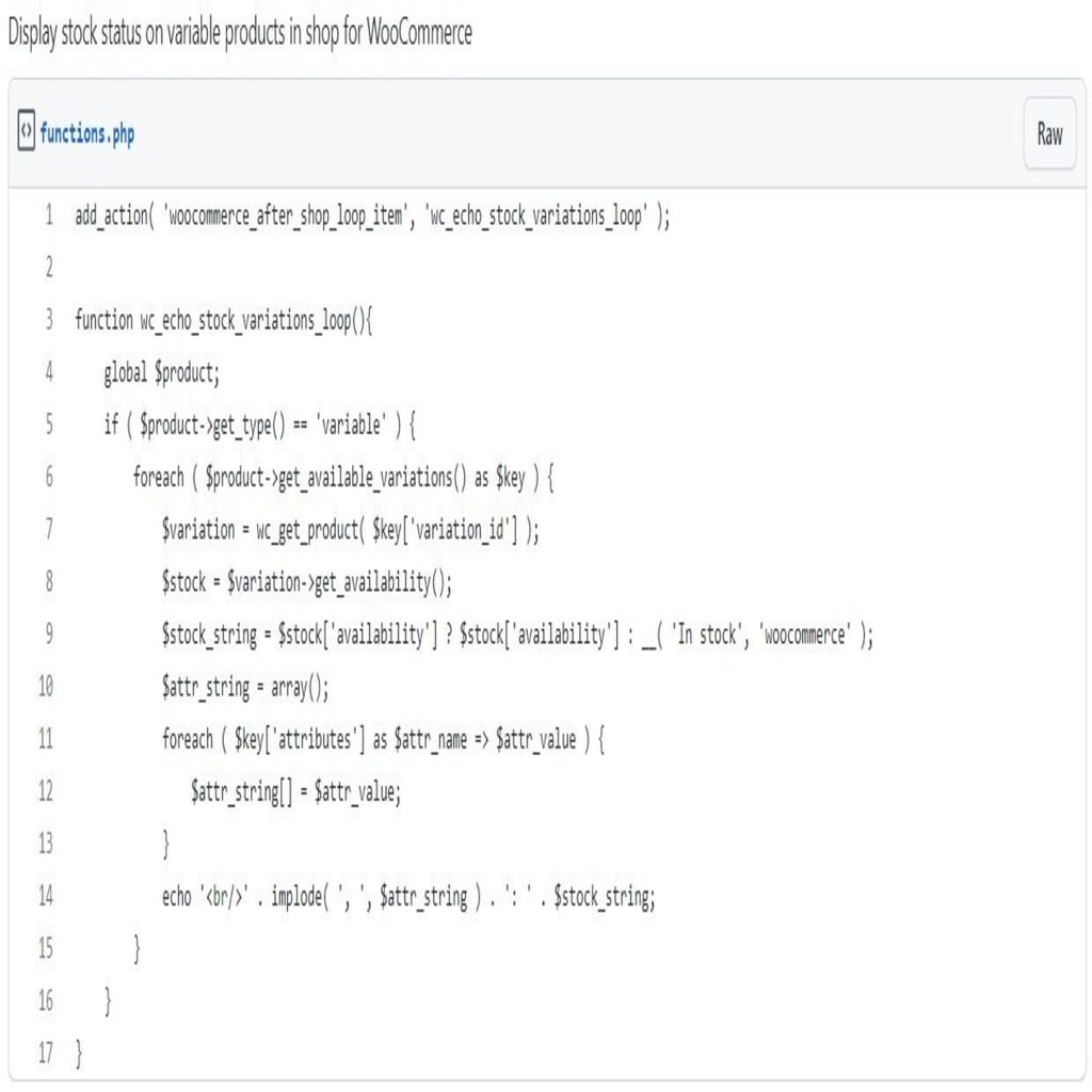 Displaying your stock availability is as simple as adding a quick code snippet to your theme’s function.php file.