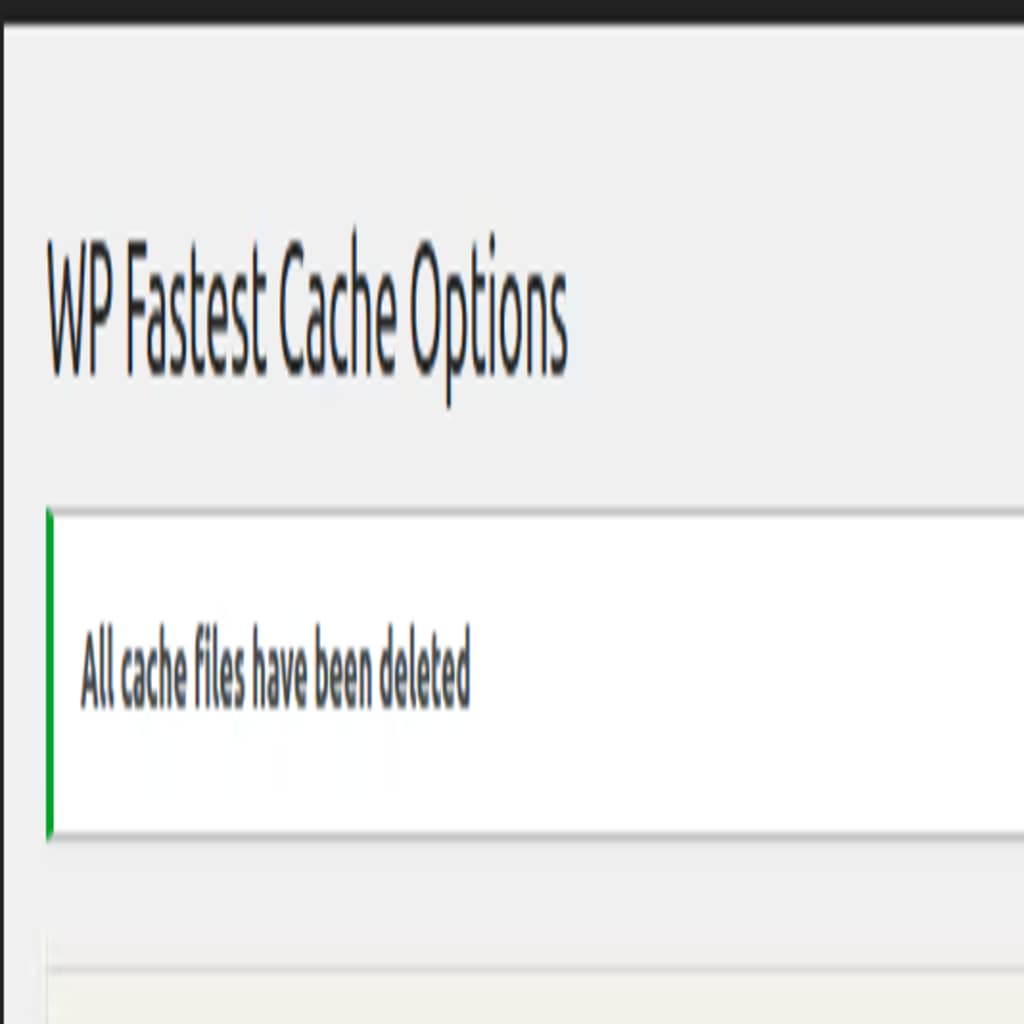 wp fastest cache screenshot