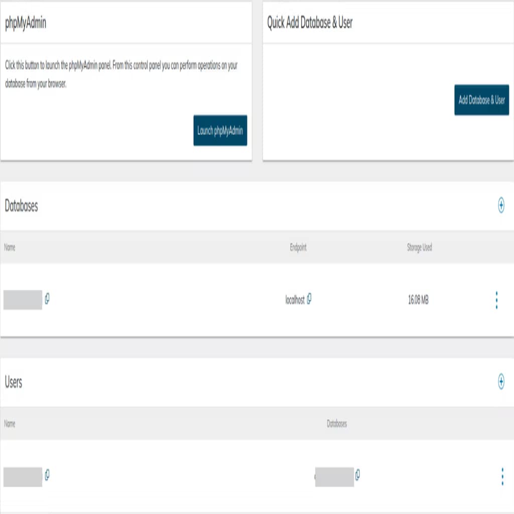 phpmyadmin screenshot