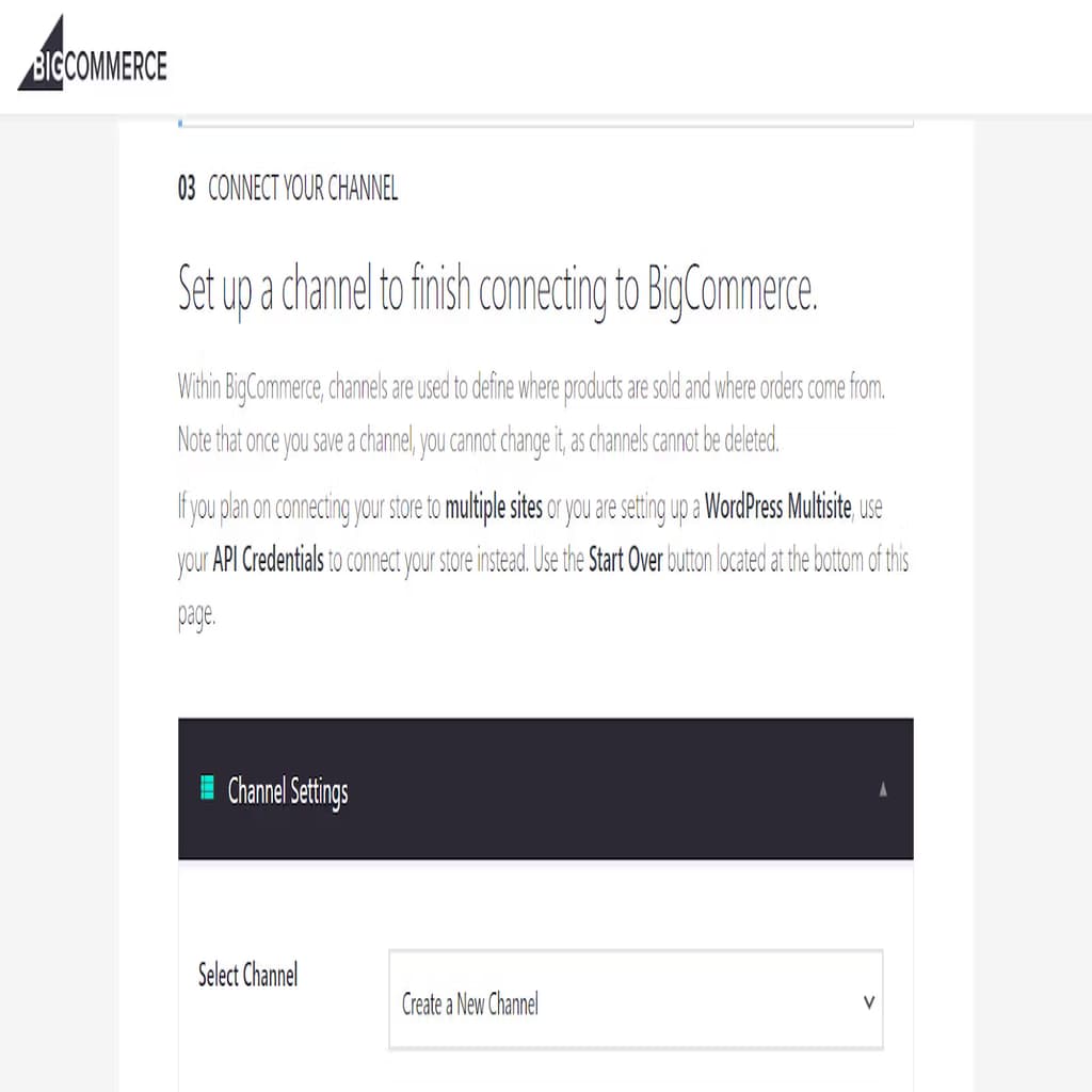 bigcommerce channel