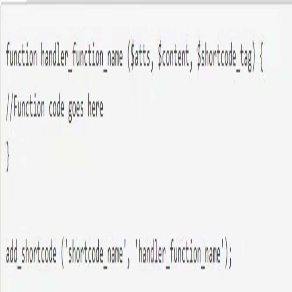 handler function shortcode