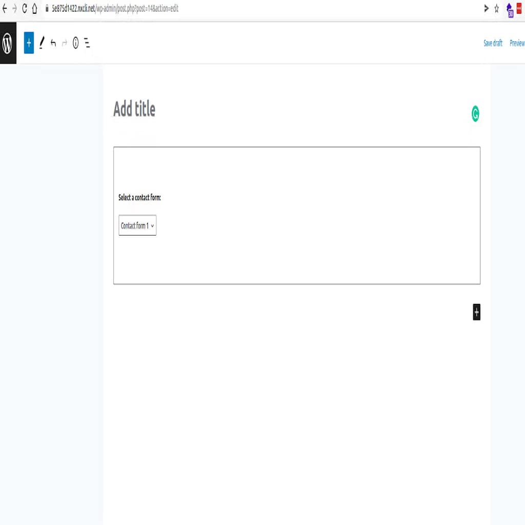 Using Contact Form 7 shortcodes in the editor 