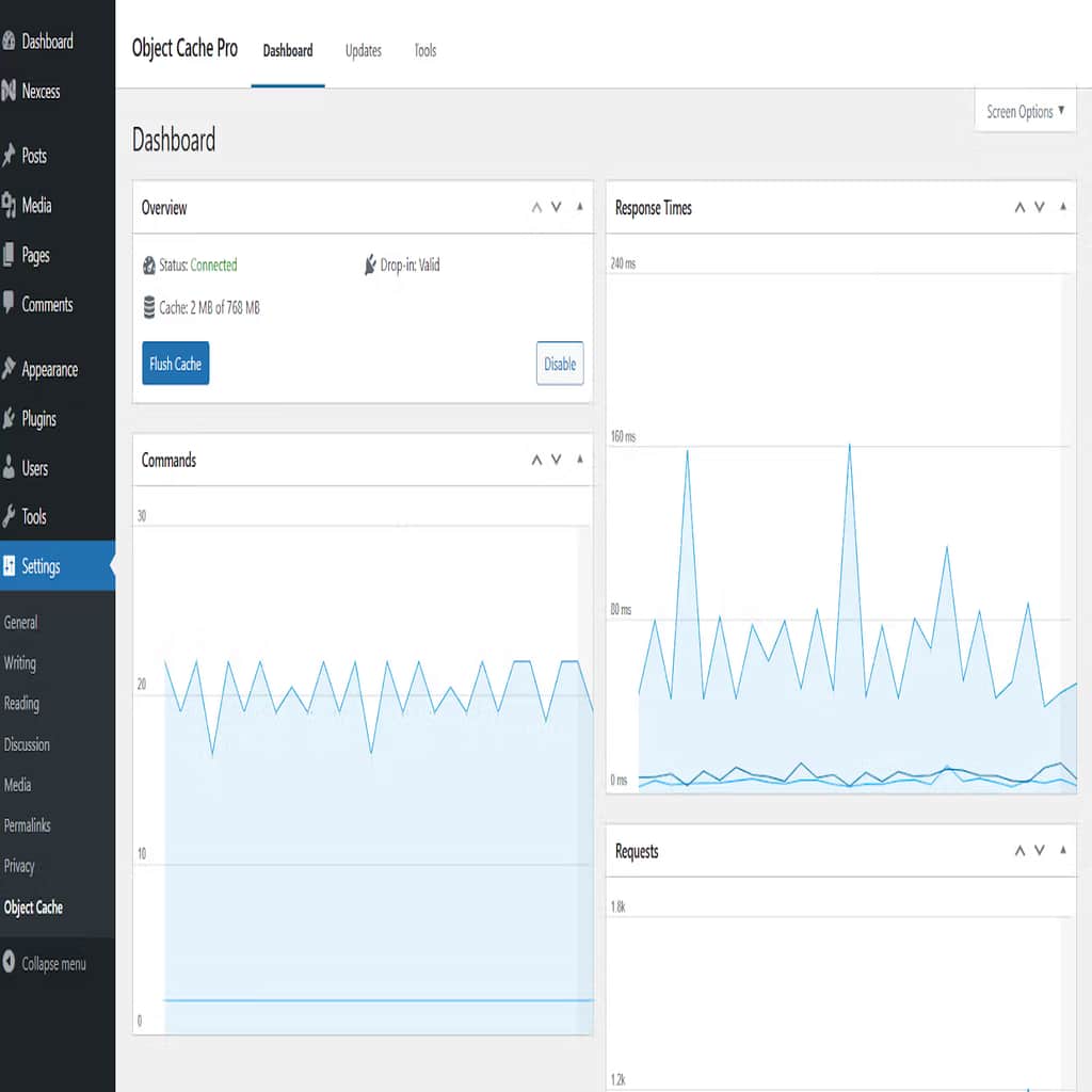 object cache pro to fix slow wordpress admin