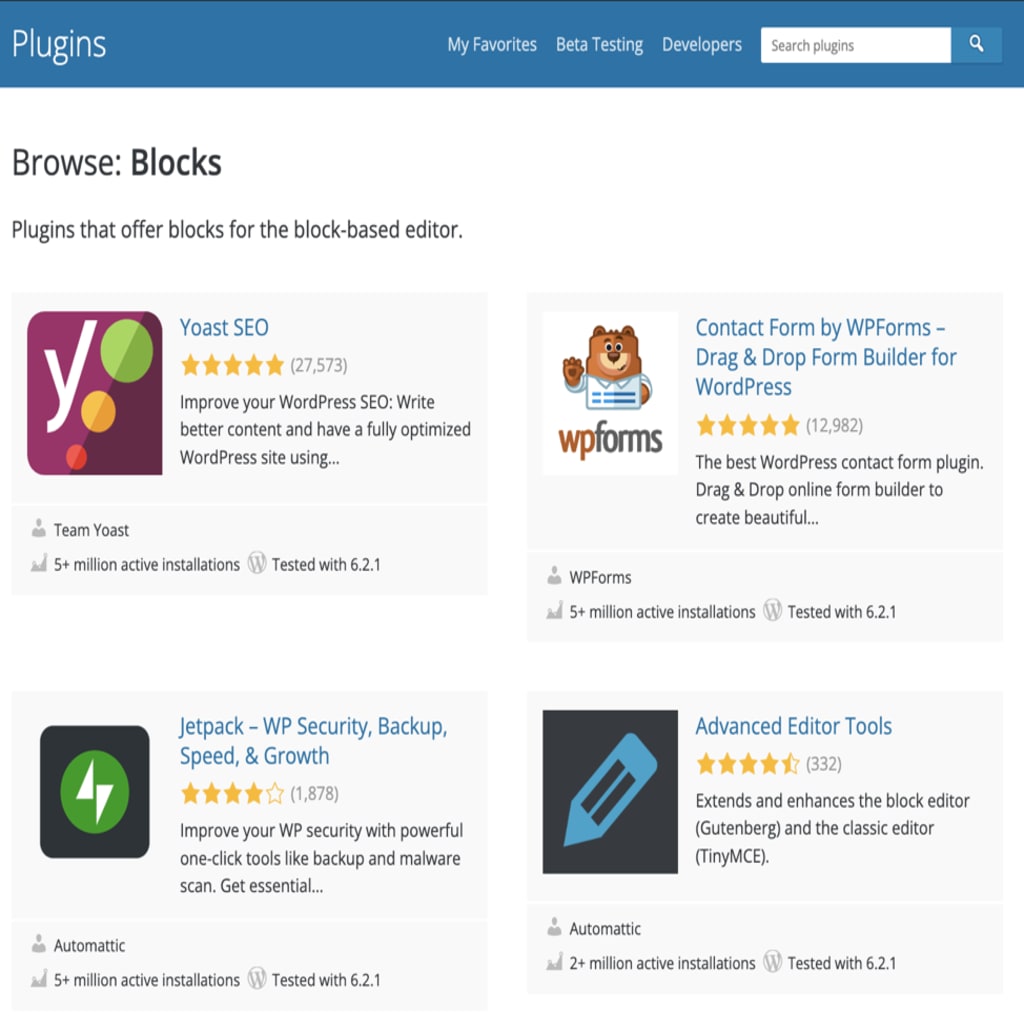 WordPress plugins.