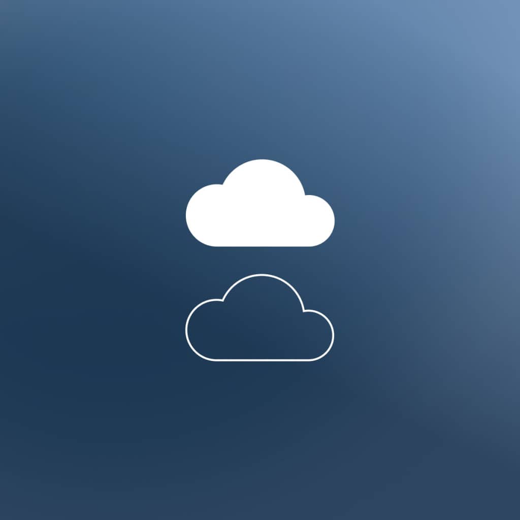 Illustration of two clouds