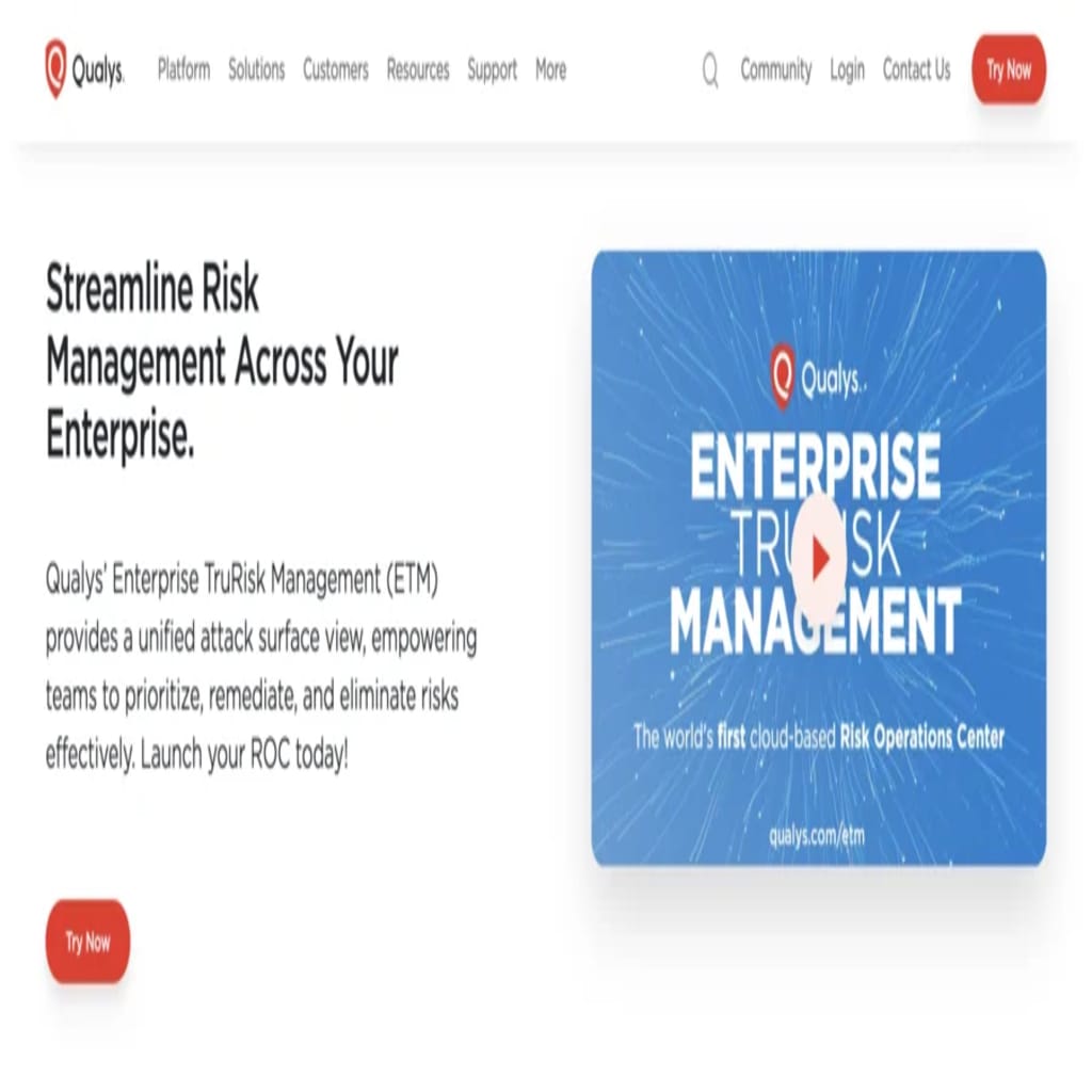 Qualys homepage