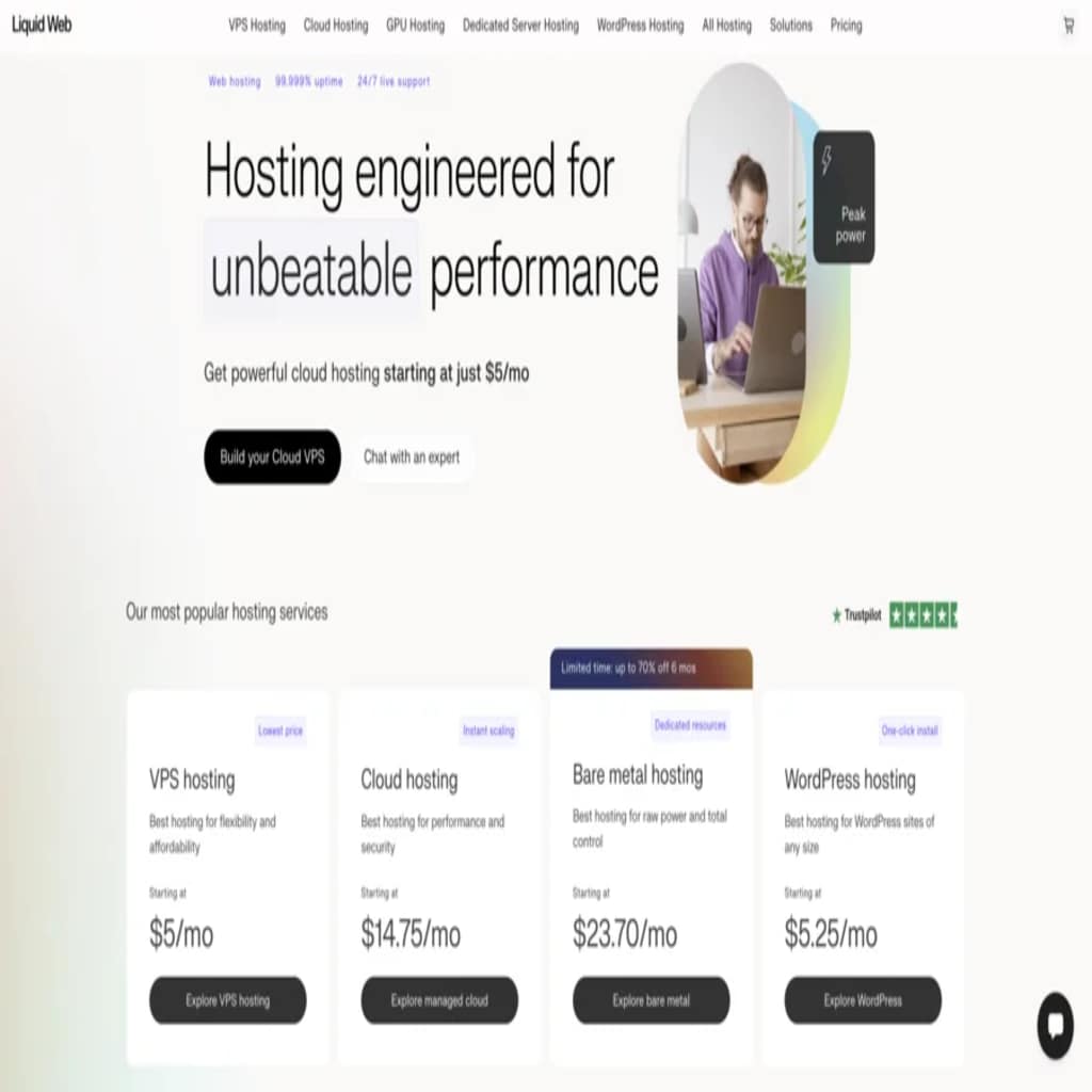 Liquid Web pricing for dedicated servers in Europe