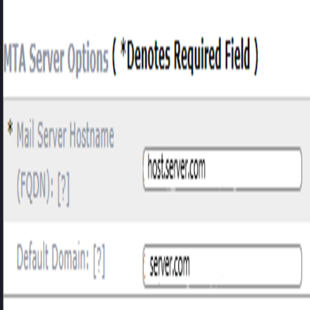 mail server information