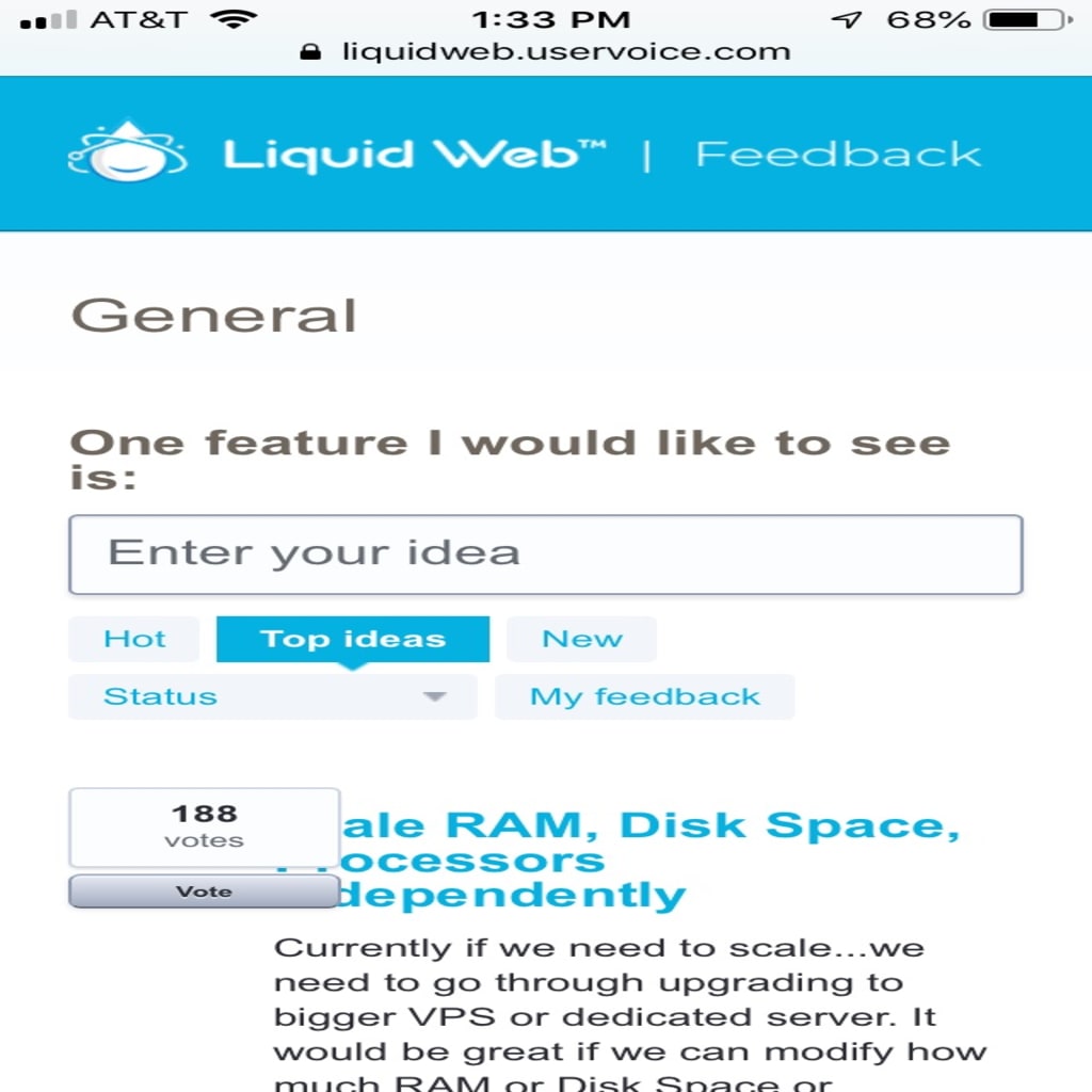feedback home page