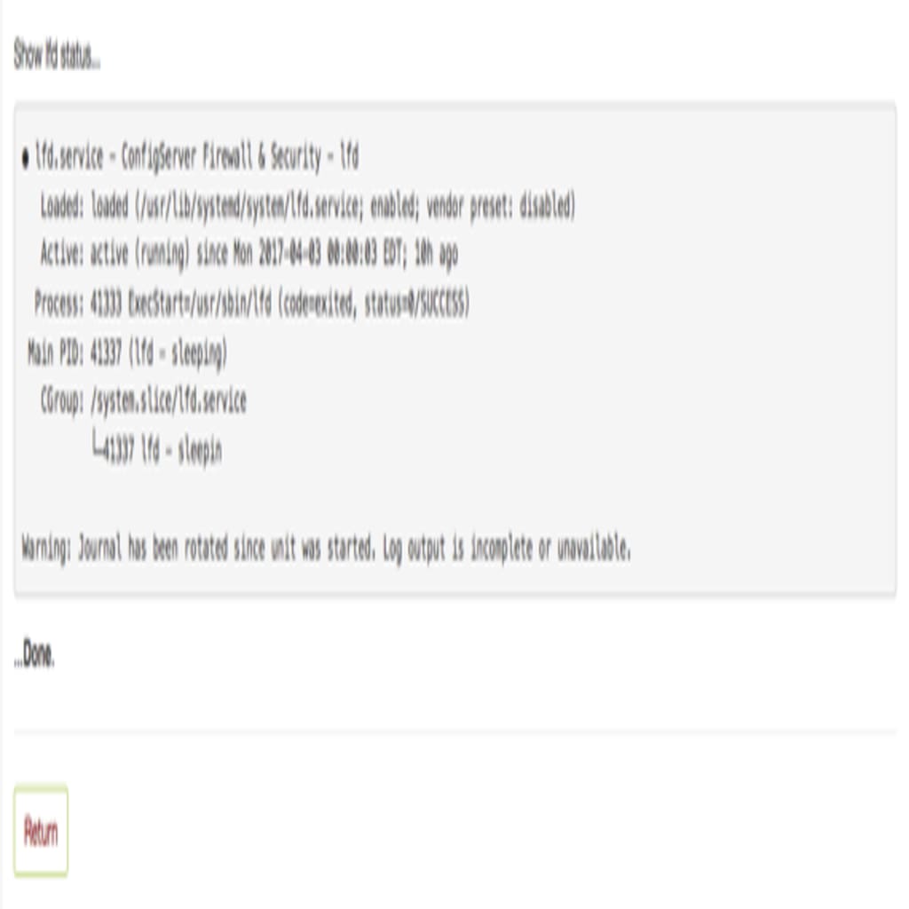 lfd status section