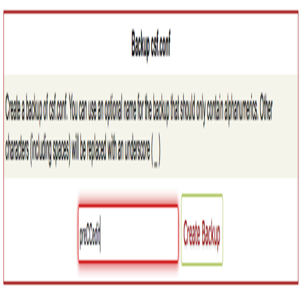 Back up the Firewall Configuration