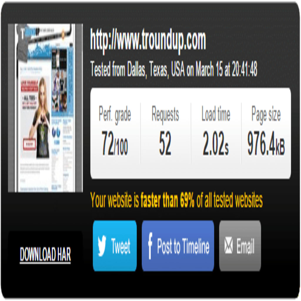 Testing WordPress Page Load Time Before Optimization