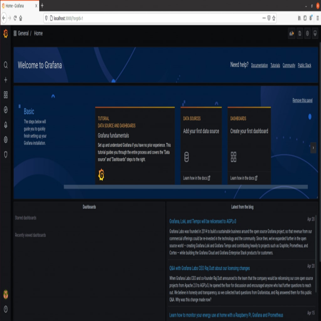 grafana-interface