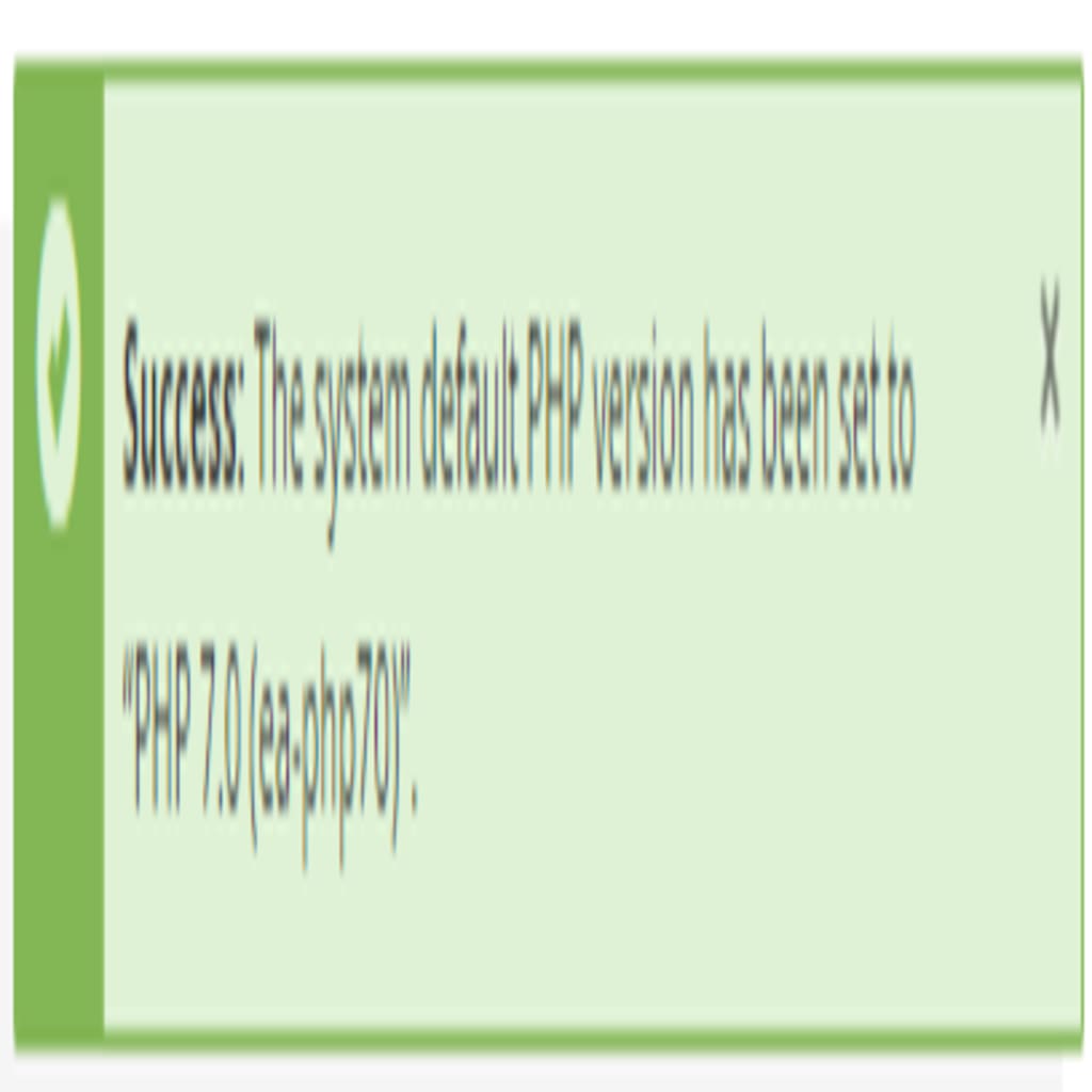 php version change success