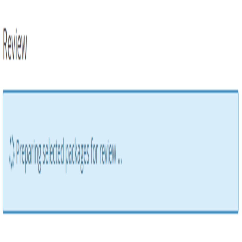 preparing selected packages for review