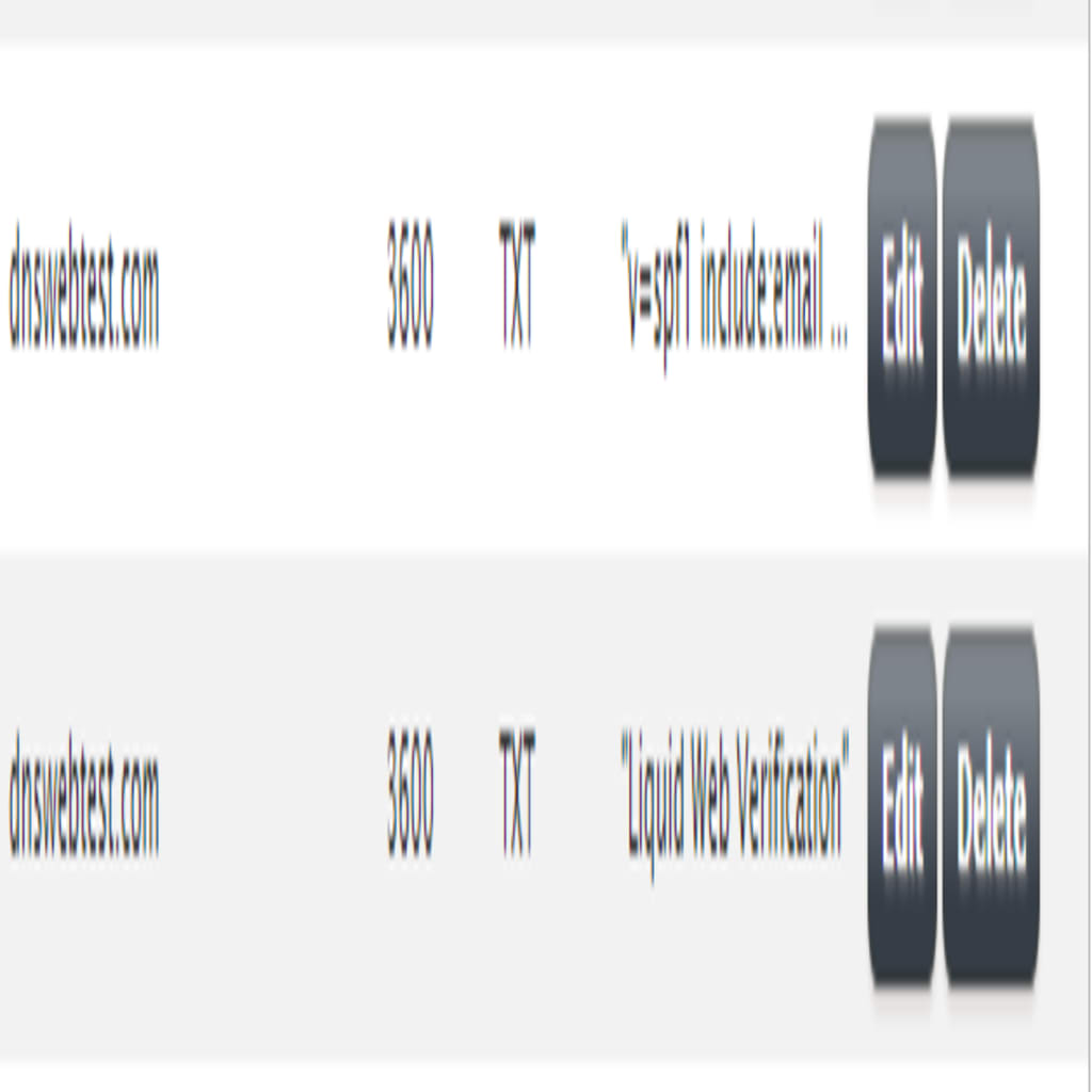 Example of TXT record