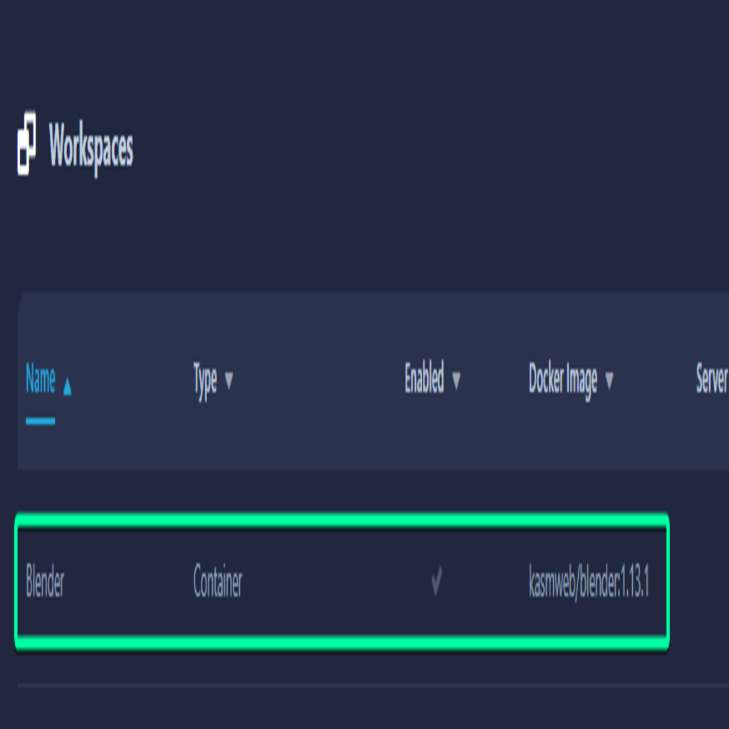 If you exit the Workspace Registry and go back to the Workspaces page, you will see the application you selected.