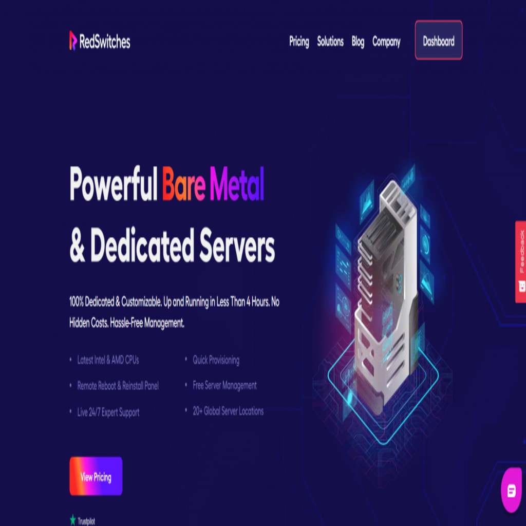 RedSwitches has a server management plan for all its bare metal servers.